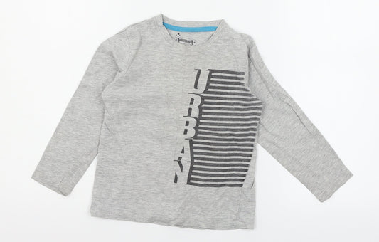 Matalan Boys Grey  Jersey Basic T-Shirt Size 6 Years  - Urban