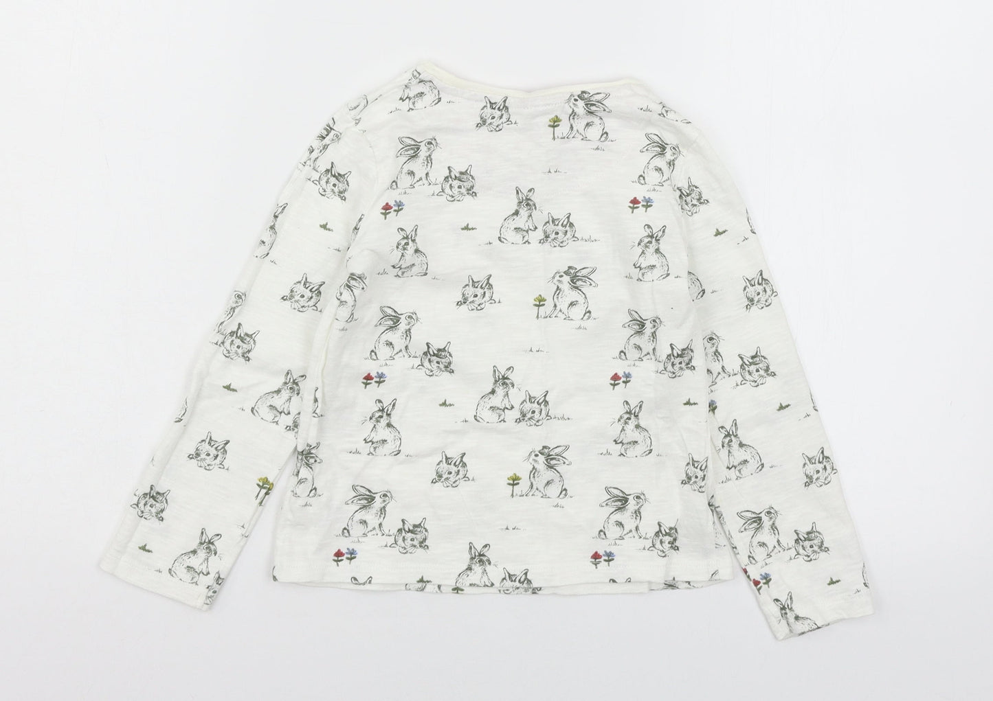 NEXT Girls White  Jersey Basic T-Shirt Size 4-5 Years  - Hop it