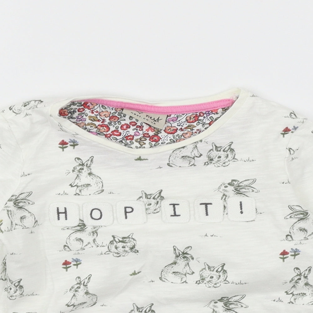 NEXT Girls White  Jersey Basic T-Shirt Size 4-5 Years  - Hop it
