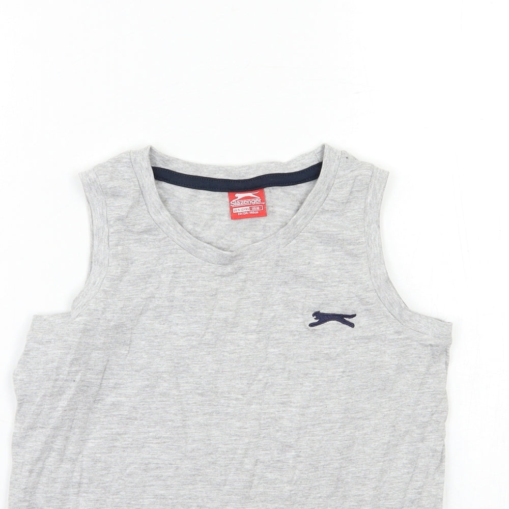 Slazenger Boys Grey   Basic T-Shirt Size 9-10 Years