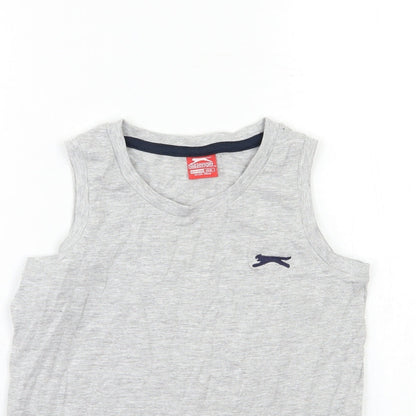 Slazenger Boys Grey   Basic T-Shirt Size 9-10 Years