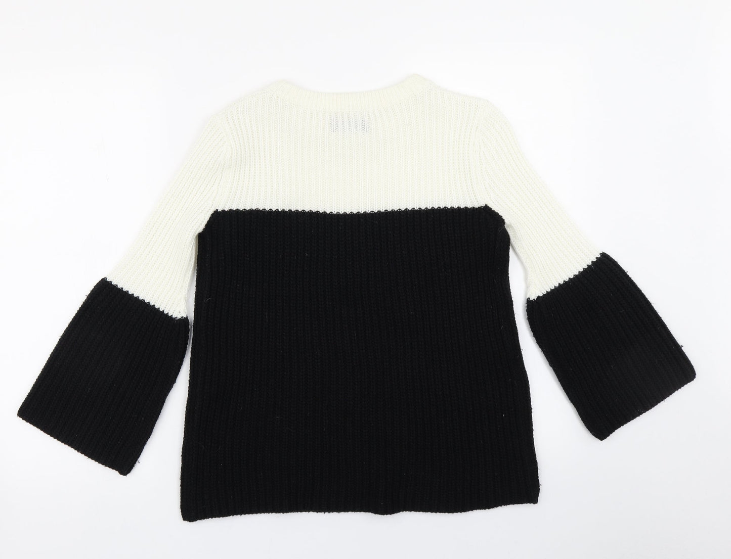 Papaya Womens White  Knit Pullover Jumper Size S