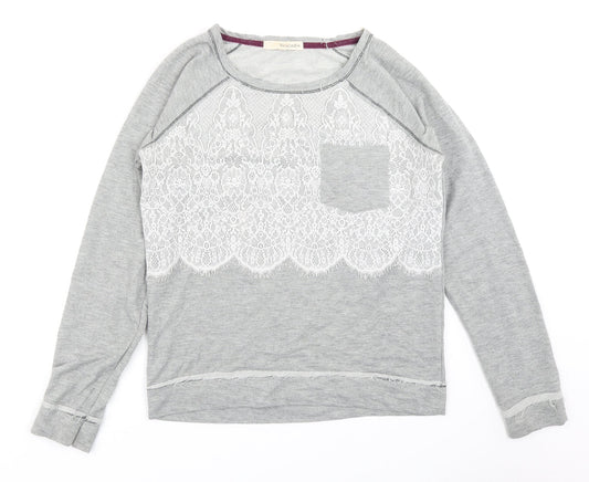 Rewind Womens Grey   Pullover Sweatshirt Size M