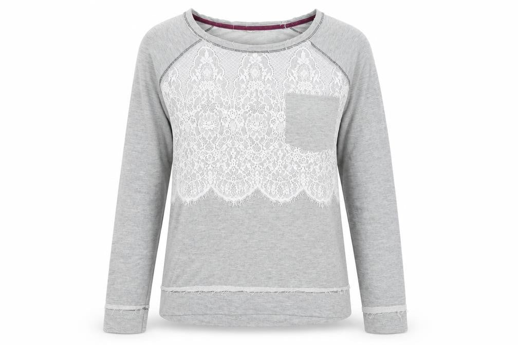 Rewind Womens Grey   Pullover Sweatshirt Size M