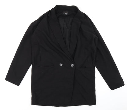 Preloved FOREVER 21 Womens Black   Jacket Blazer Size S - Front