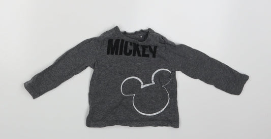 Mickey Inc Boys Grey   Pullover T-Shirt Size 9-12 Months