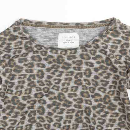 Lounge Womens  Animal Print  Pullover Sweatshirt Size 6