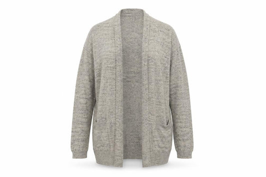 Front view of Atmosphere women’s brown cardigan jumper, size UK 8