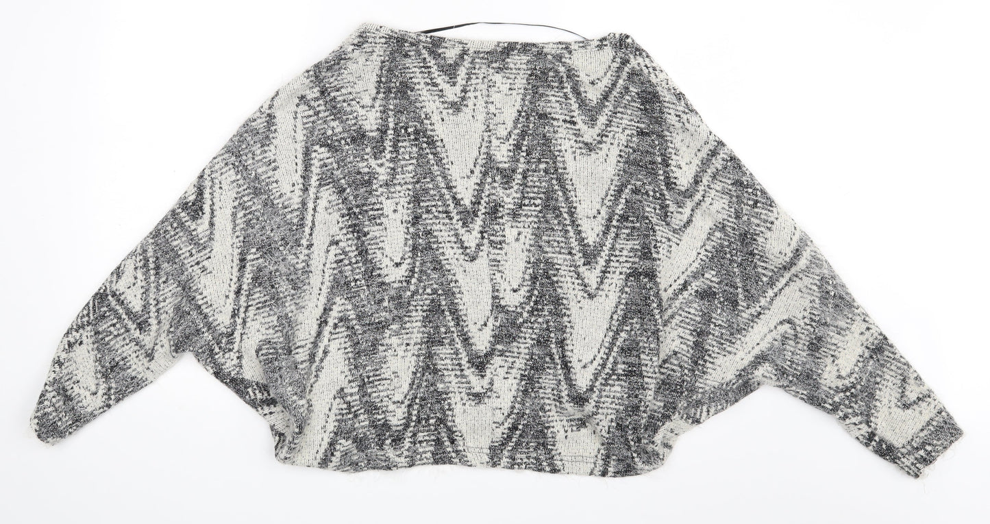 Atmosphere Womens Multicoloured Geometric  Cape Jumper Size S