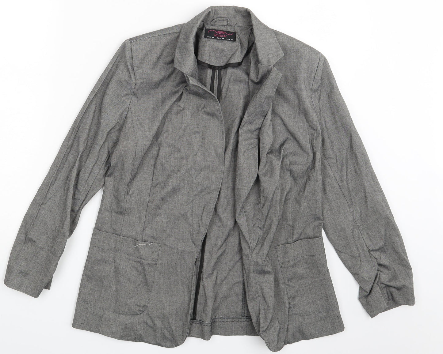 New Look Womens Grey   Jacket Blazer Size 12