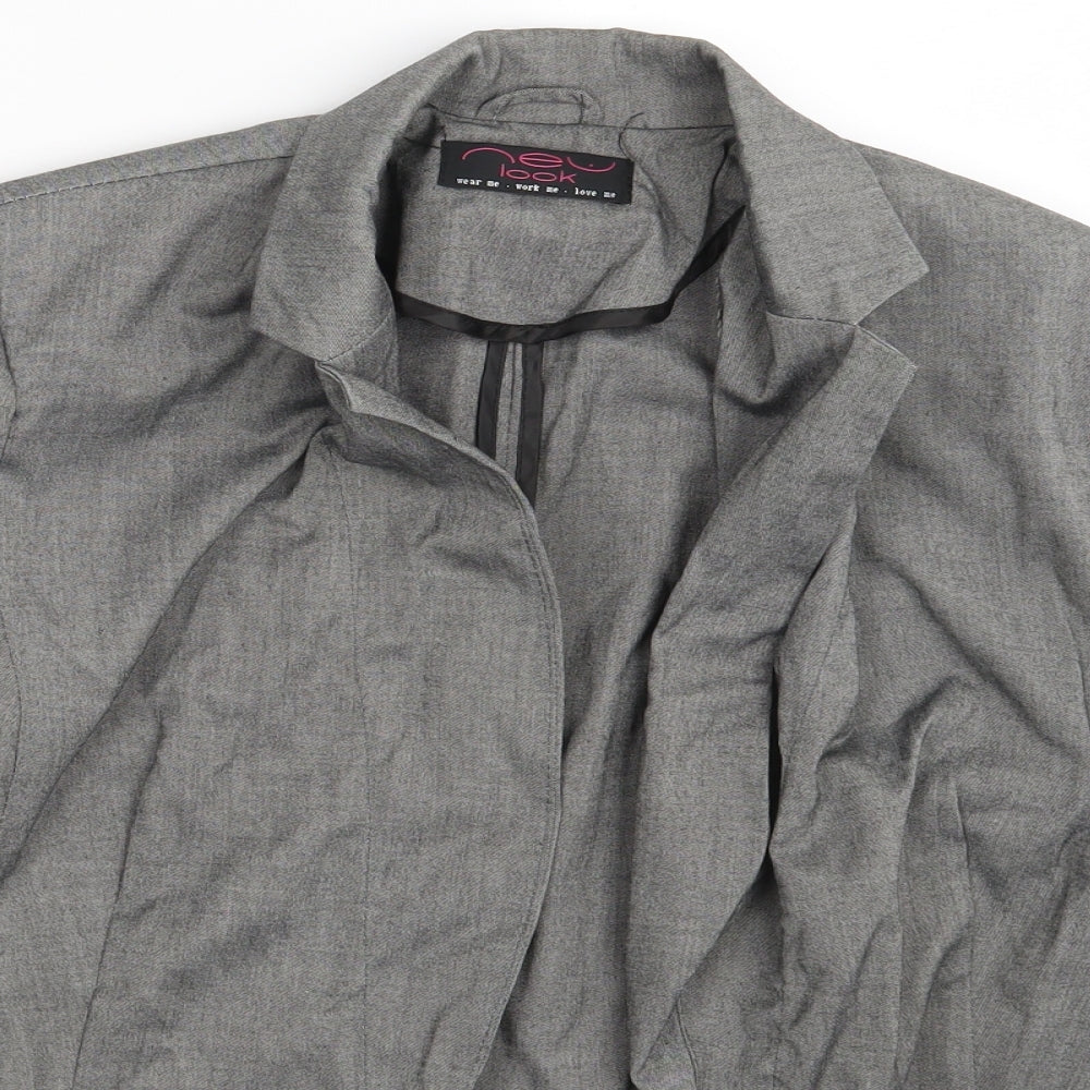 New Look Womens Grey   Jacket Blazer Size 12