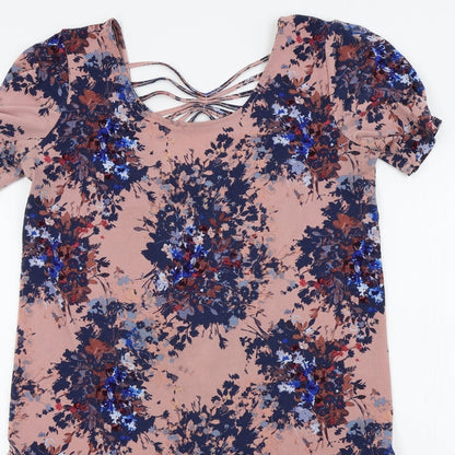 Next Womens Pink Geometric  A-Line  Size 10