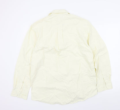 Marks & Spencer Mens Beige Colourblock   Button-Up Size 38