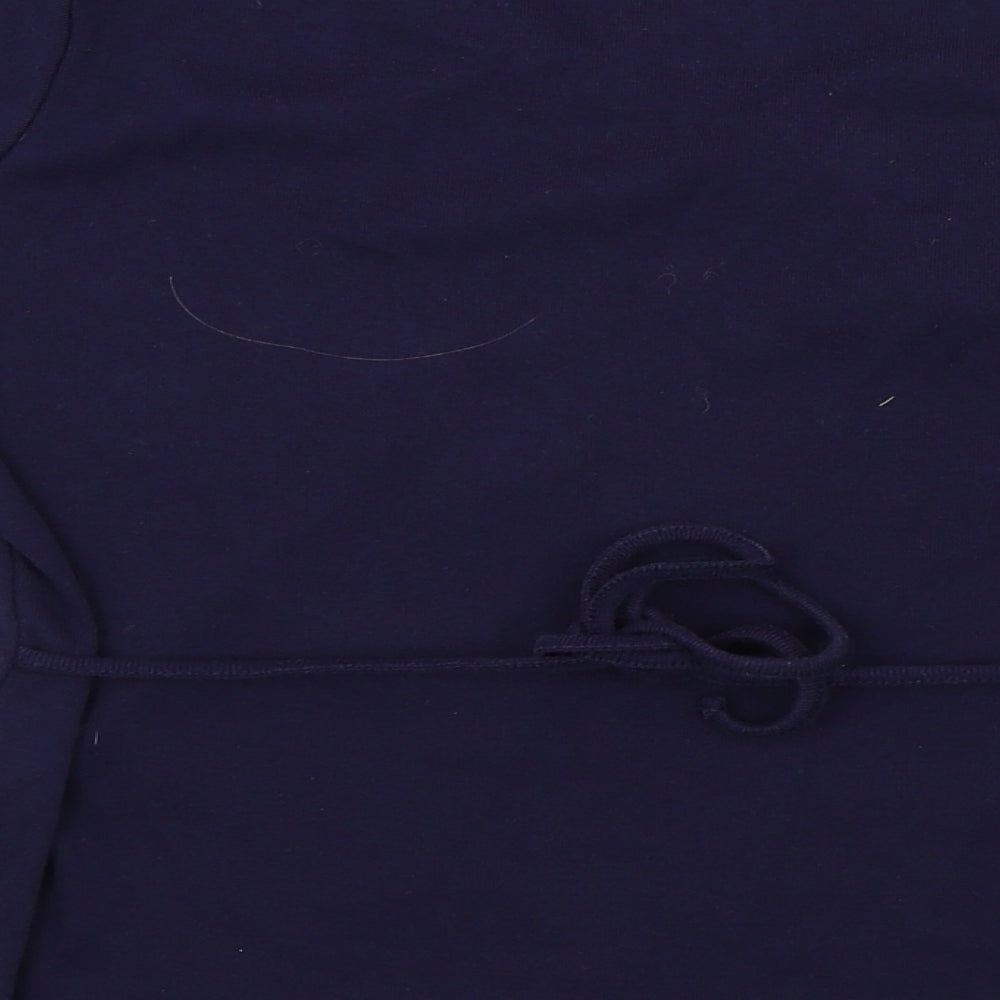 EDITIONS Womens Blue Colourblock  Basic T-Shirt Size 12