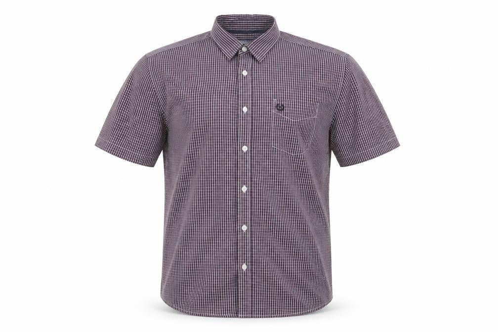 Easy Mens Multicoloured Check   Button-Up Size L
