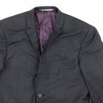Close-up detail of Red Herring men’s grey jacket blazer, size 38
