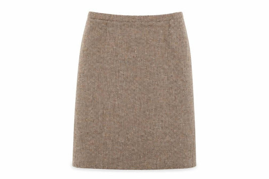 Preworn Womens Beige   A-Line Skirt Size 34 in