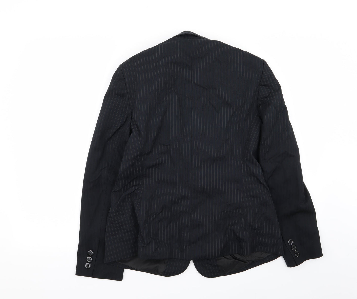 Autonomy Womens Black Striped  Jacket Blazer Size 12
