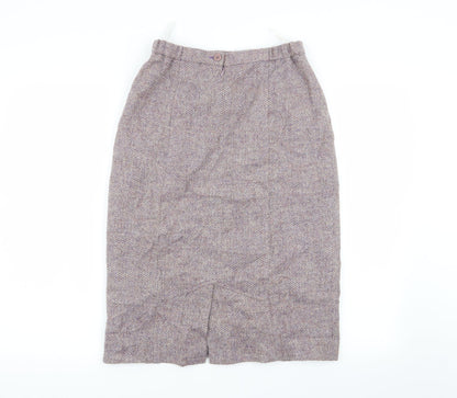 Back view of cotsworld women’s purple a-line skirt, size UK 10