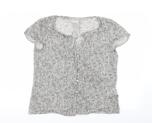 Vacknox Womens Multicoloured Floral  Basic Button-Up Size 8