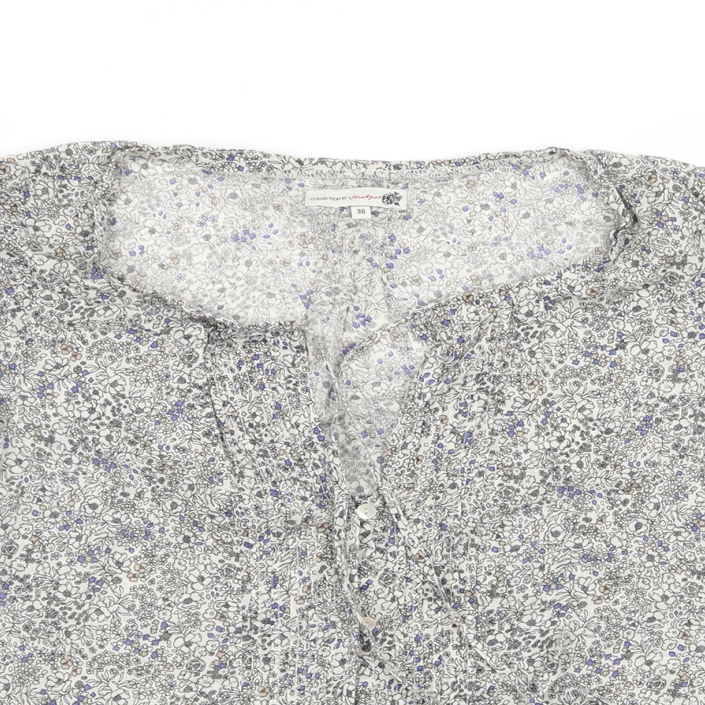 Vacknox Womens Multicoloured Floral  Basic Button-Up Size 8