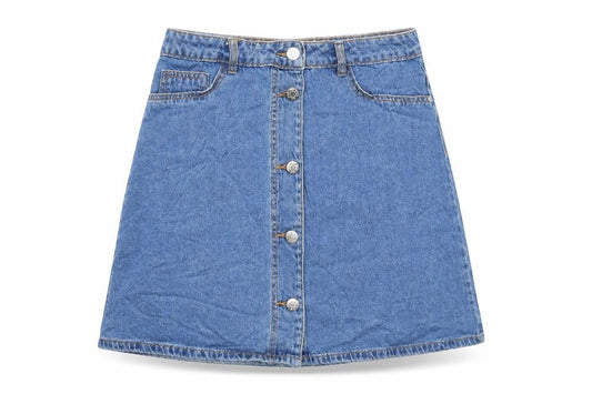 Noisy May Womens Blue   A-Line Skirt Size XS