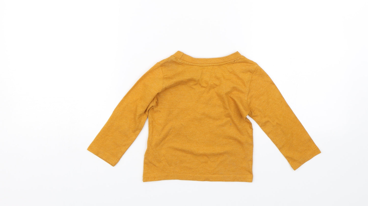 Primark Baby Yellow   Basic T-Shirt Size 9-12 Months