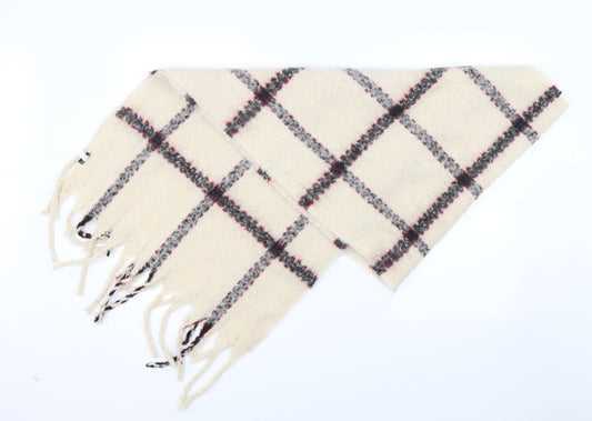 Preworn Womens Beige Check   Scarf