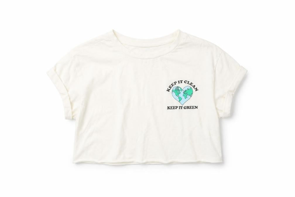 New Look Girls White   Cropped T-Shirt Size 9 Years