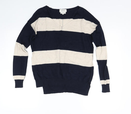 NEXT Womens Blue Striped  Pullover Jumper Size 6