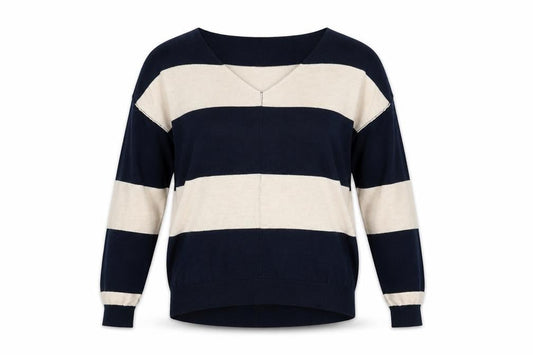 Next Womens Blue Striped  Pullover Jumper Size 6