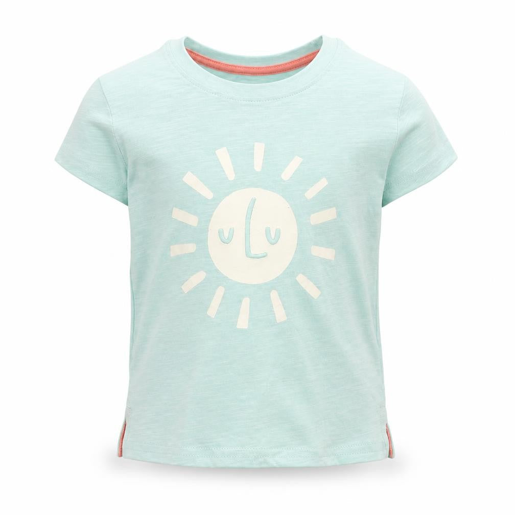Primark Girls Green   Basic T-Shirt Size 2-3 Years  - sun