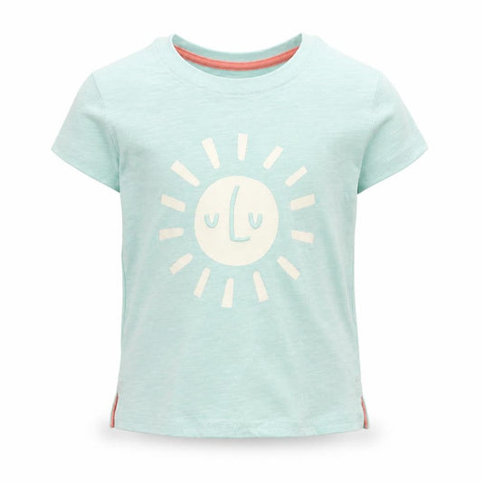 Primark Girls Green   Basic T-Shirt Size 2-3 Years  - sun