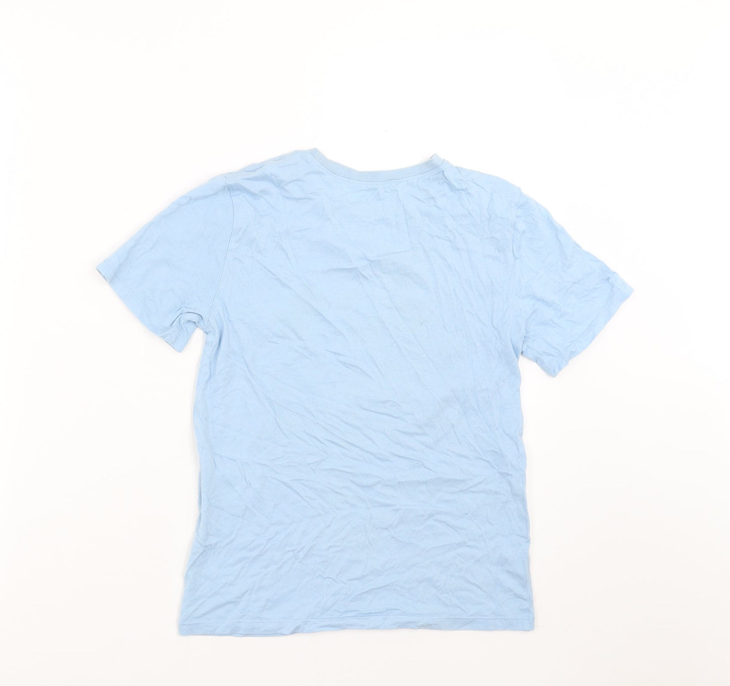 H&M Girls Blue   Basic T-Shirt Size 8-9 Years  - beach vacation