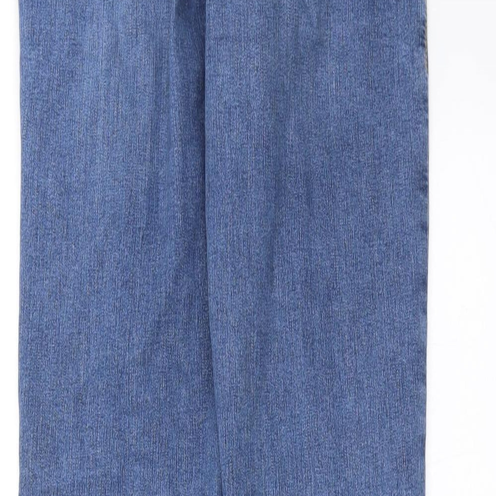 Topshop Womens Blue  Denim Skinny Jeans Size 26 in L30 in - Distressed hem
