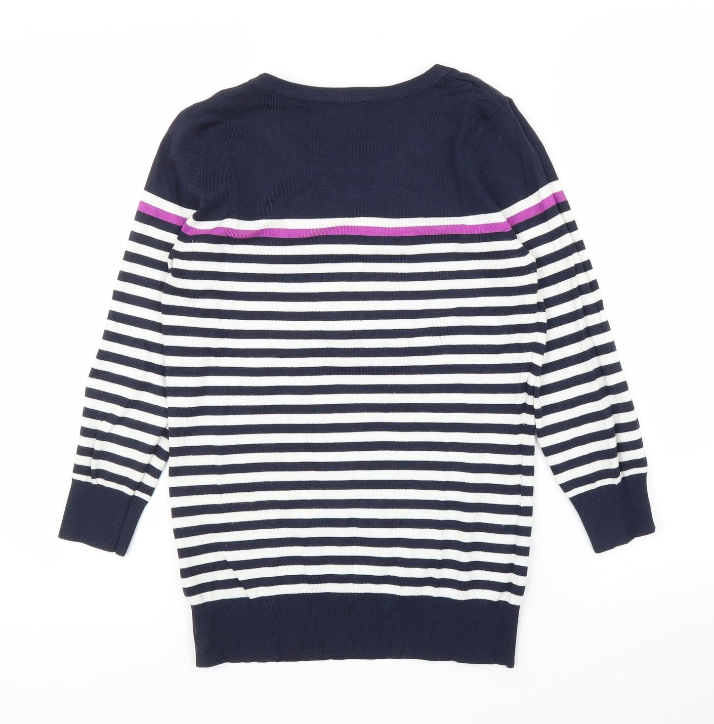 BHS Womens Blue Striped  Pullover Jumper Size 8