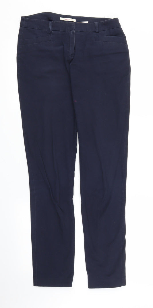 Camaieu Womens Blue   Pedal Pusher Trousers Size 8 L27 in