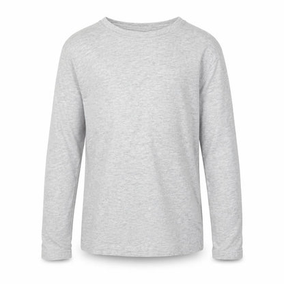 Front view of H&M girls’ grey basic t-shirt, size 7, years