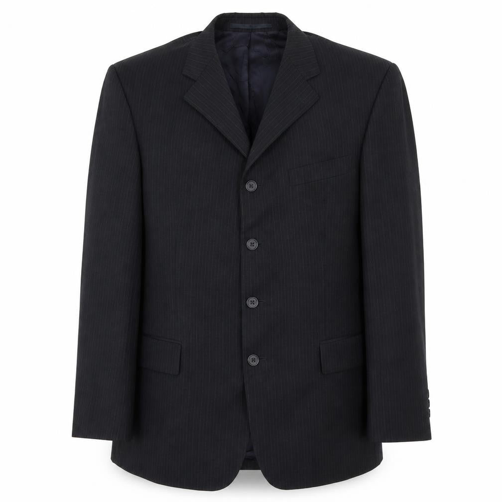 Principles Mens Black Striped  Jacket Suit Jacket Size 44