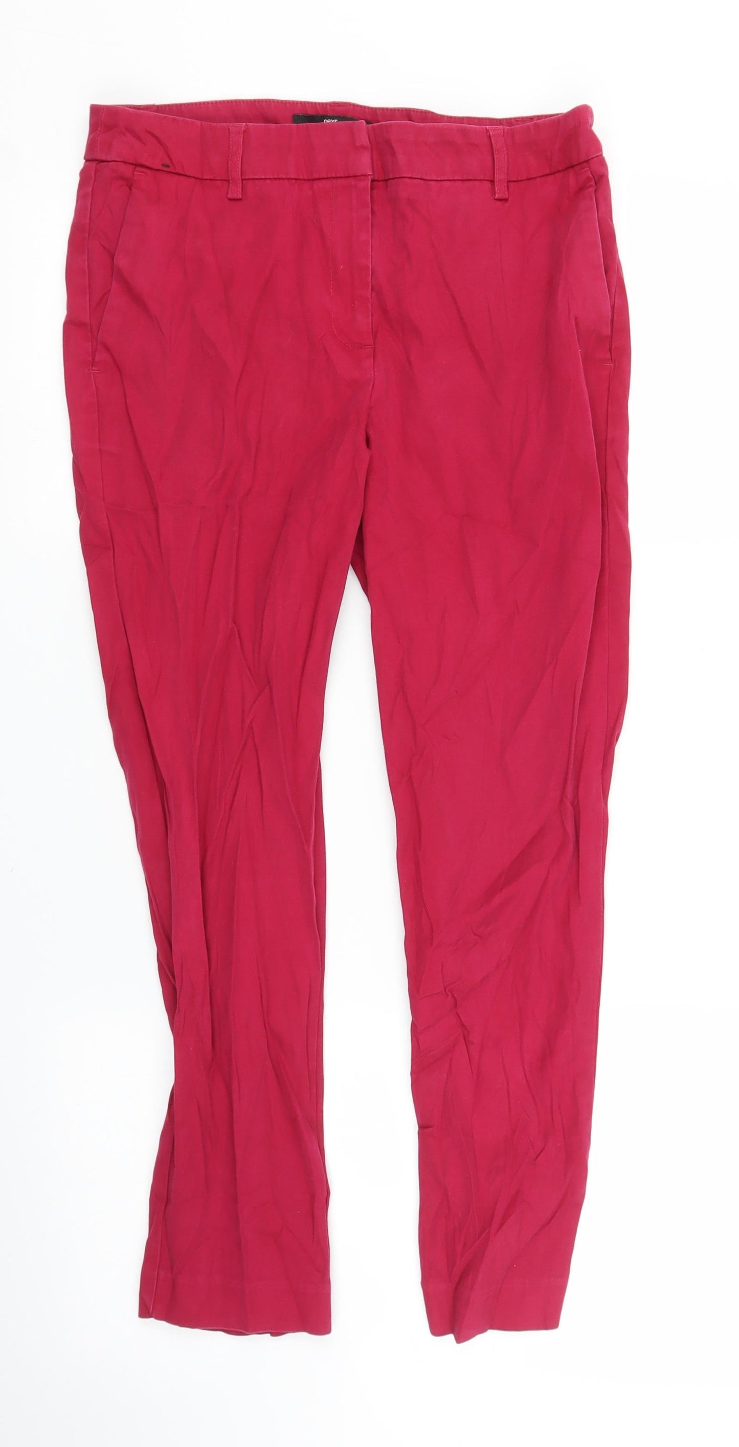 NEXT Womens Pink   Capri Trousers Size 10 L23 in