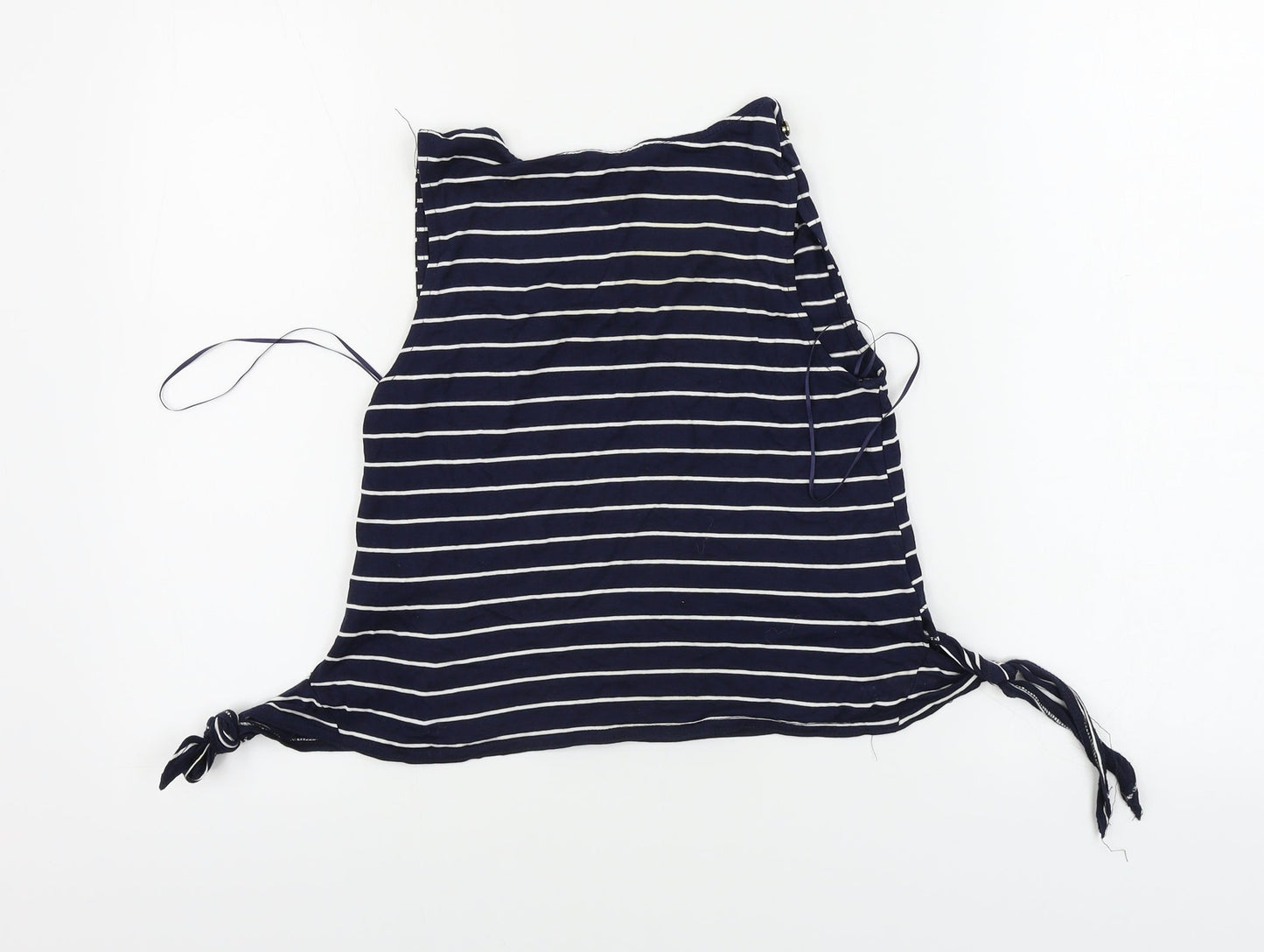 New Look Womens Blue Striped  Basic T-Shirt Size 8