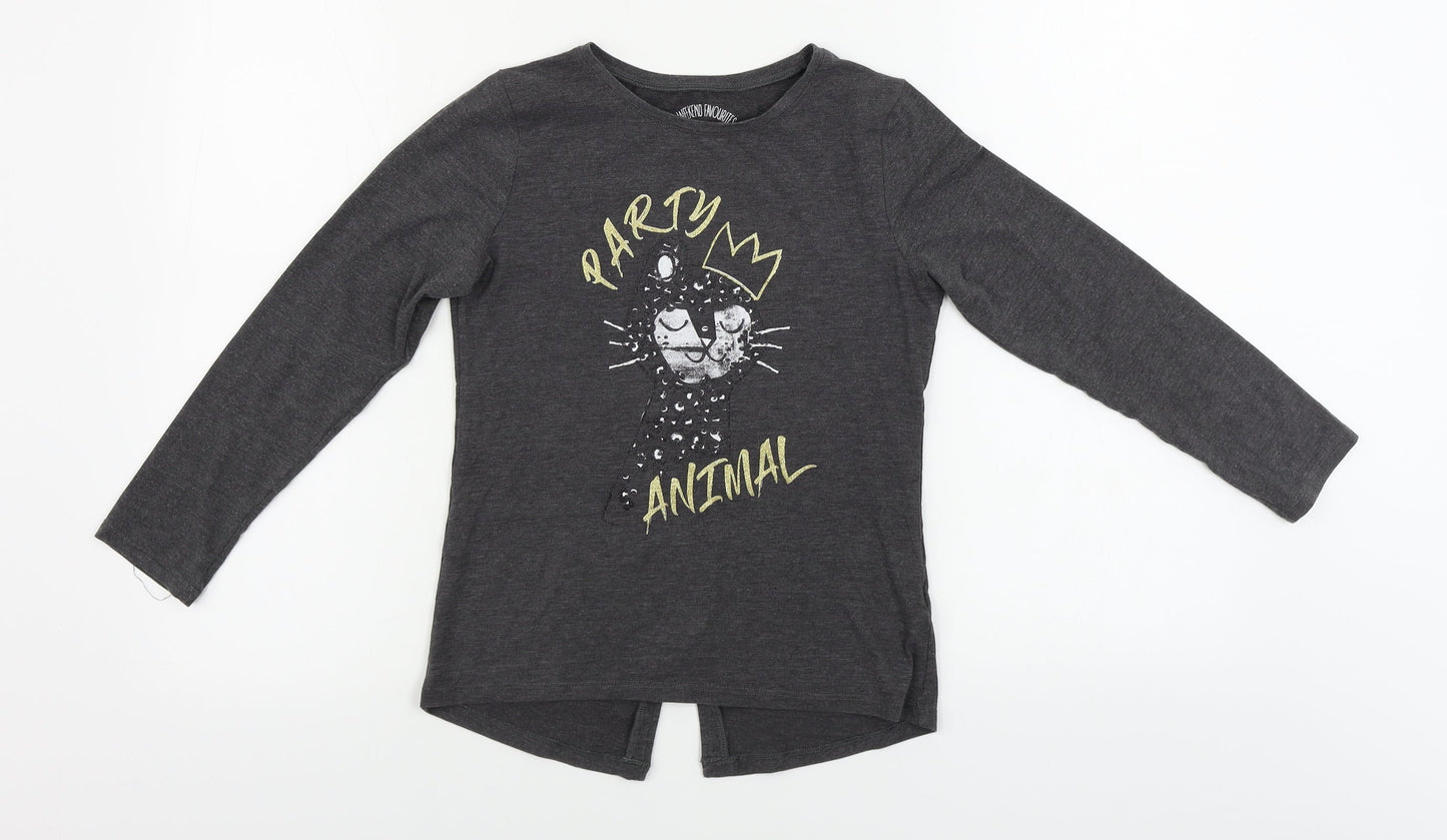 Matalan  Girls Grey   Basic T-Shirt Size 9 Years
