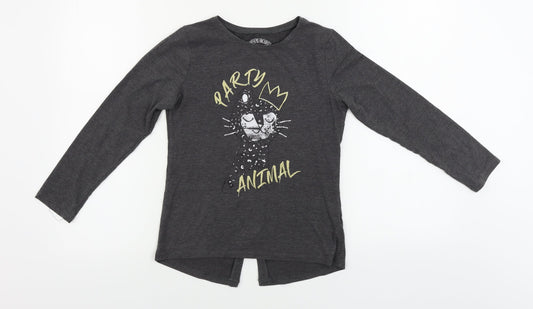 Matalan  Girls Grey   Basic T-Shirt Size 9 Years