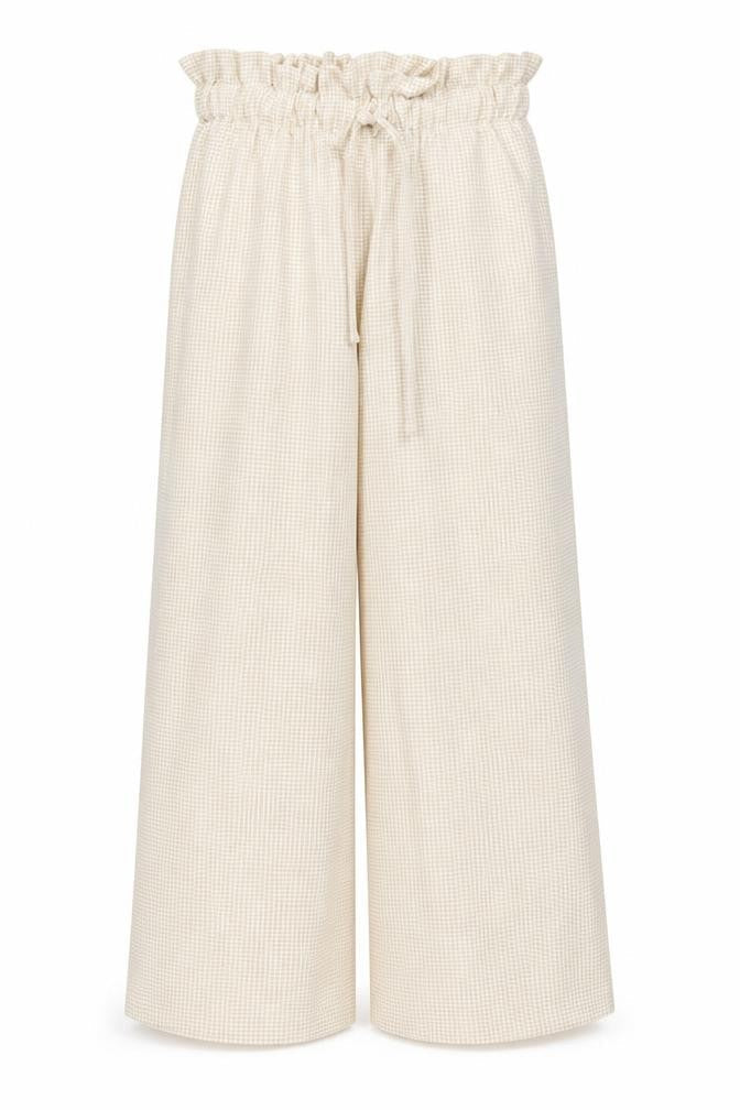 TU Womens Yellow Check  Trousers  Size 8 L23 in