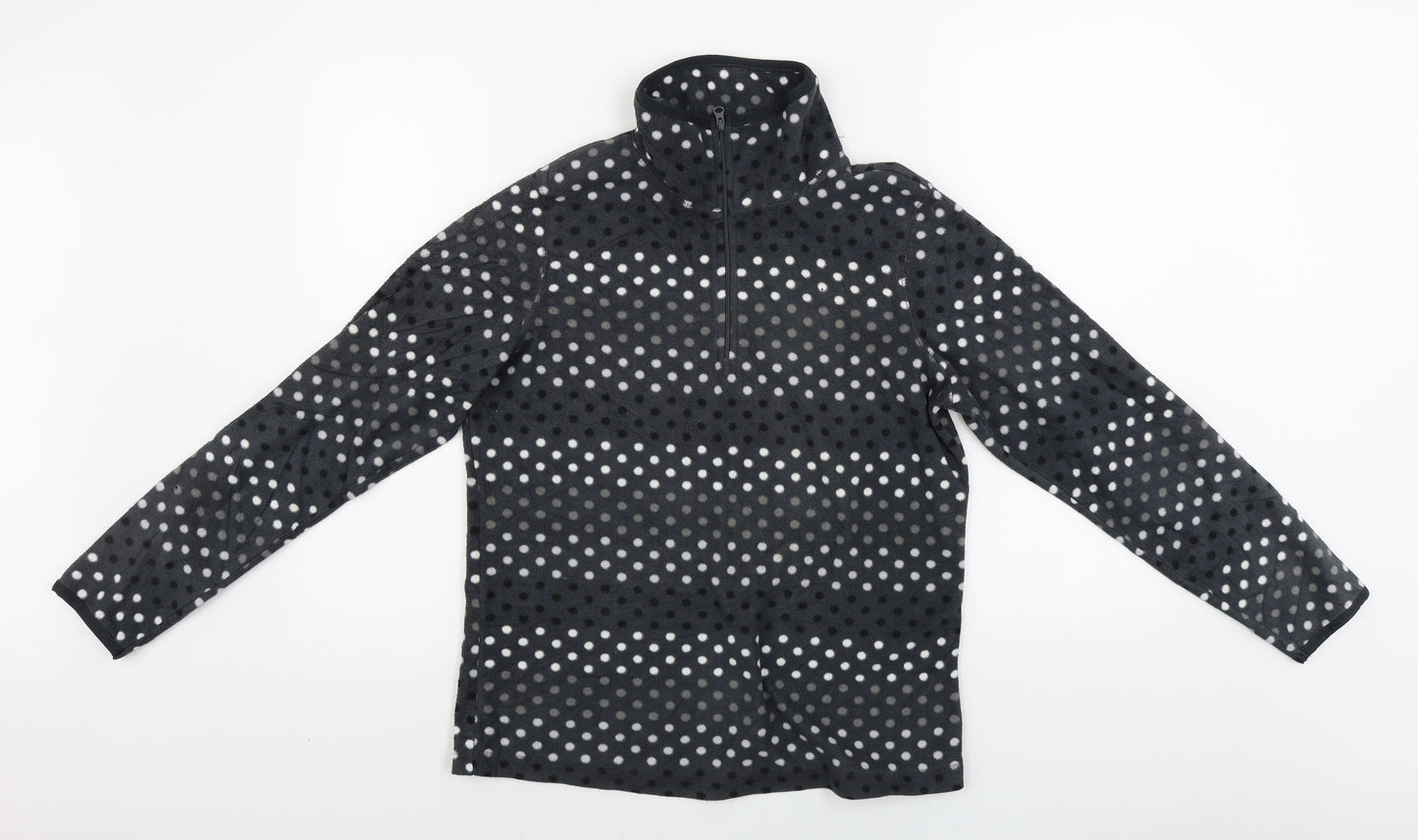 Old Navy Womens Grey Polka Dot  Henley Jumper Size M