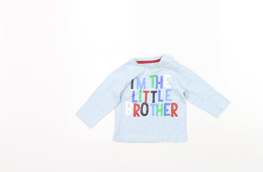 Nutmeg Baby Blue   Basic T-Shirt Size 6-9 Months