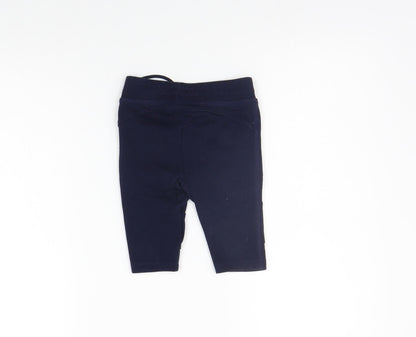 Back view of Gap girls’ blue jogger trousers, size 6-9, months