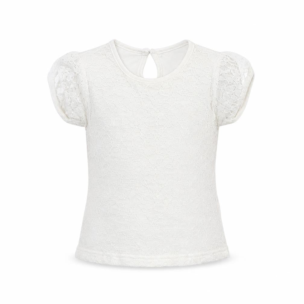 Young Dimension Girls White   Basic T-Shirt Size 4-5 Years  - washable mark