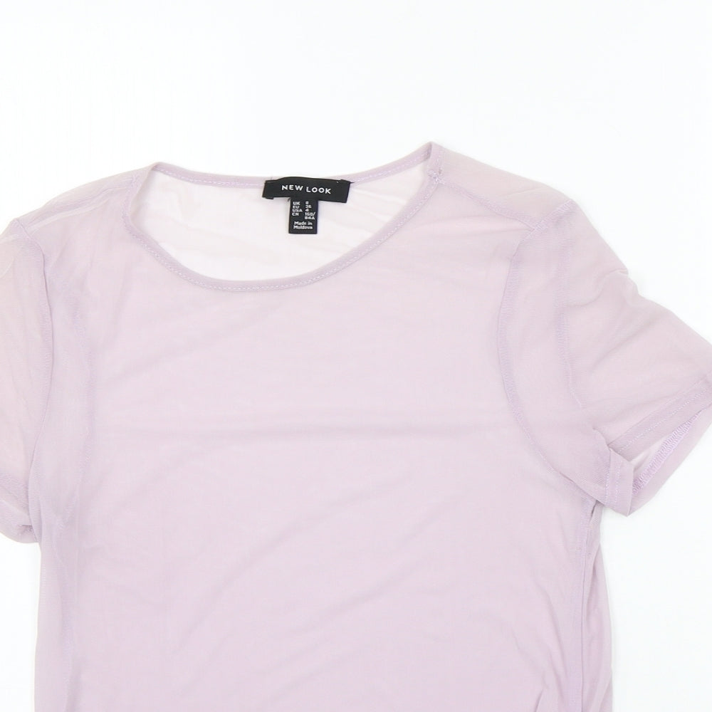 New Look Womens Purple   Basic T-Shirt Size 8