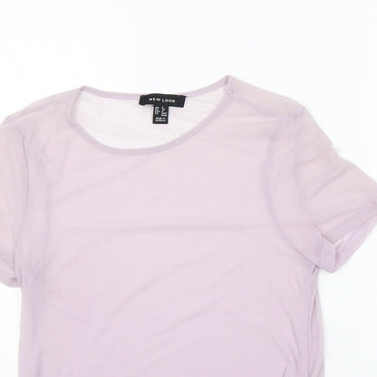 New Look Womens Purple   Basic T-Shirt Size 8